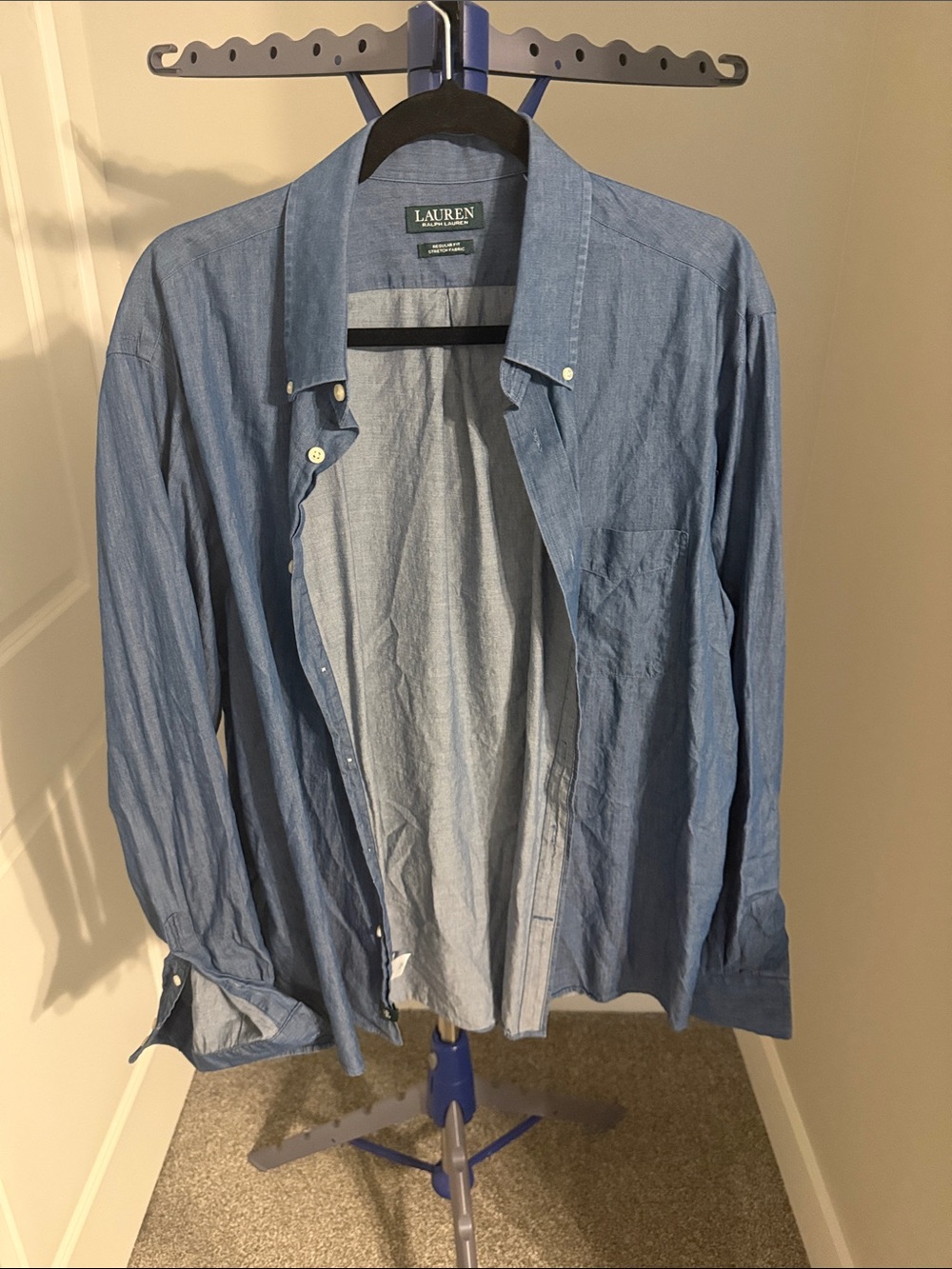 Lauren Ralph Lauren Men's Chambray Button-Down Shirt in Blue